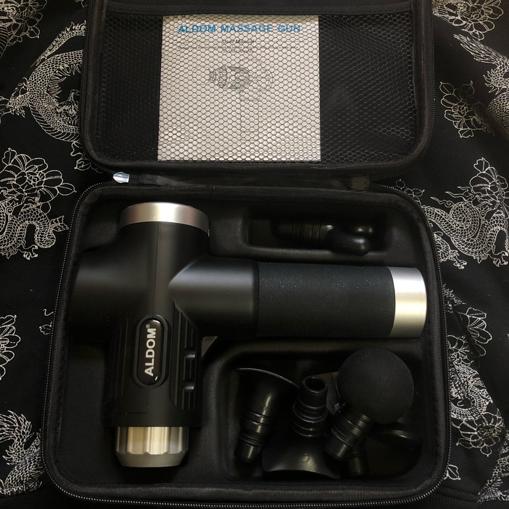 Aldo Black Massage Gun with Attachments